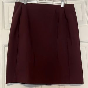 NWOT J. Jill ponte pencil skirt - burgundy - size M petite